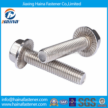 Stock M5-M20 Aço Inoxidável Rosca Completa Parafusos de Flange Hex